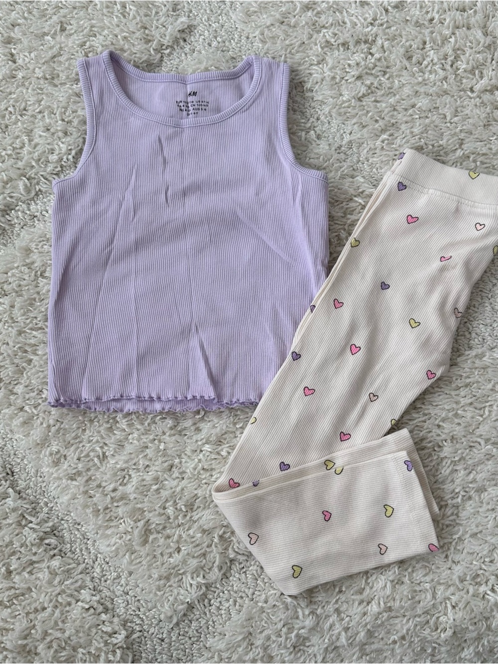 Purple Ribbed Heart Set